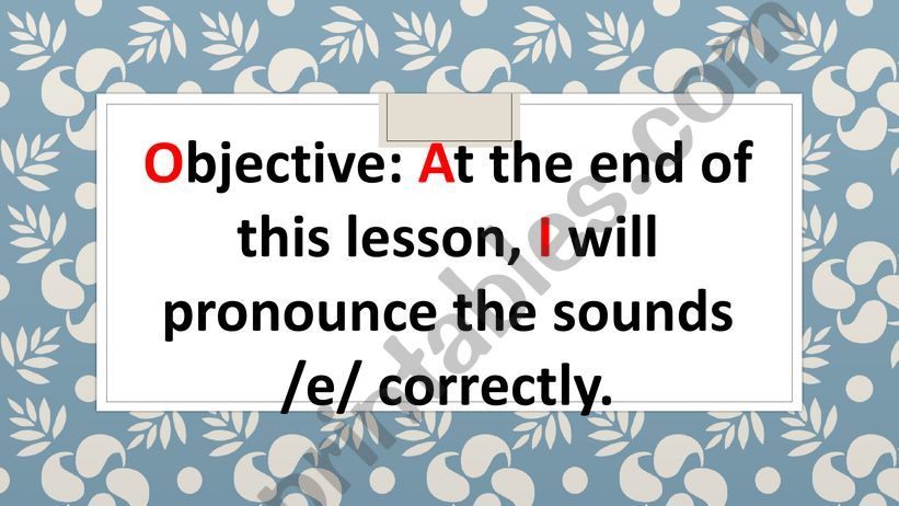 PHONICS /E// powerpoint