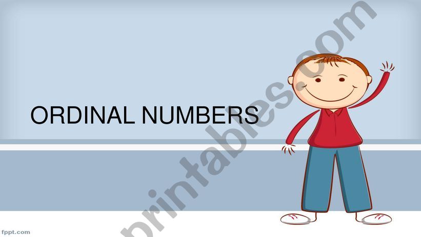 Ordinal numbers powerpoint