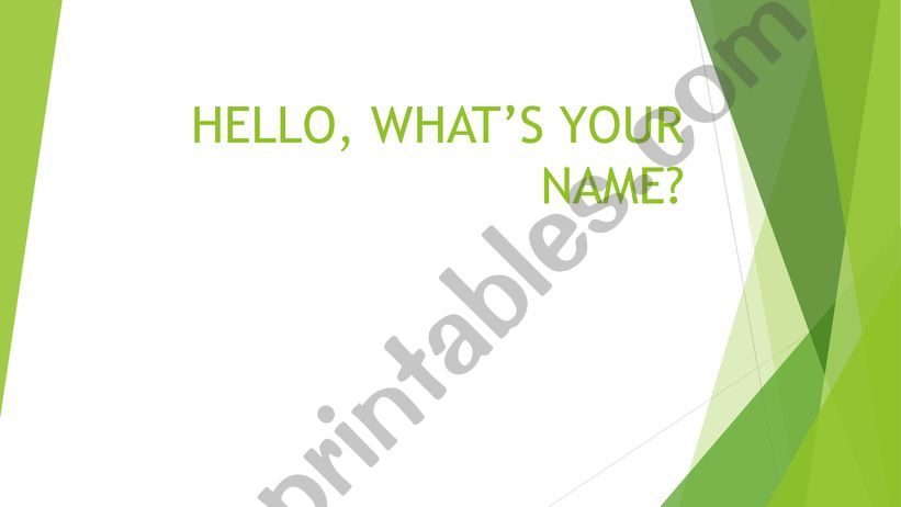 whats your name powerpoint