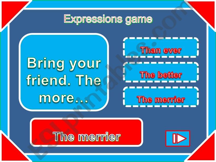 Expressions Game powerpoint