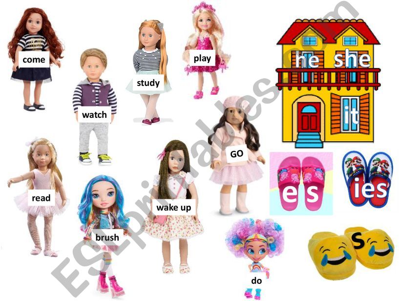 Present Simple (he, she, it). Game
