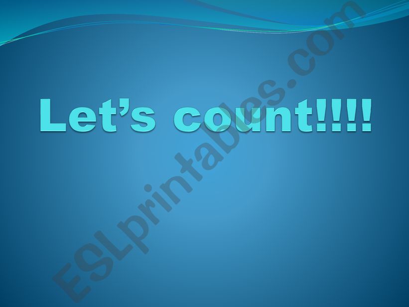 Lets count!!! powerpoint