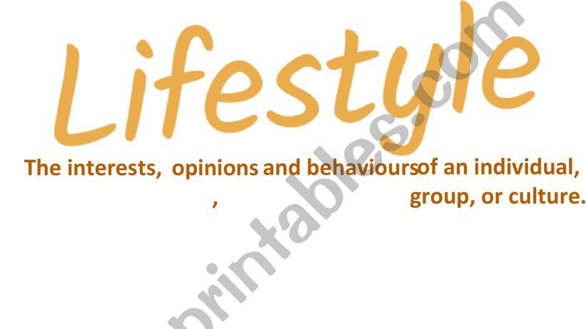 Lifestyle powerpoint