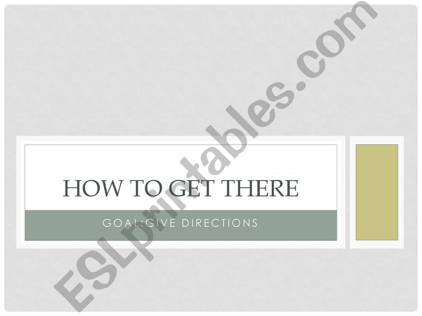 HOW TO GET THERE powerpoint