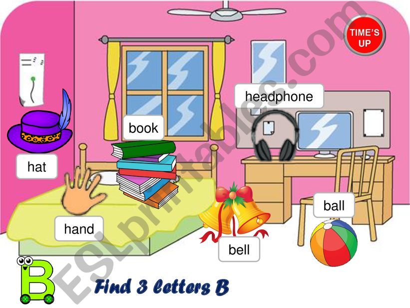 Phonics letter B and H - Game powerpoint