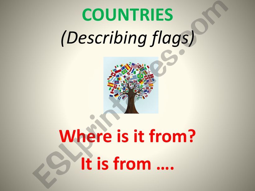Countries - describing flags powerpoint