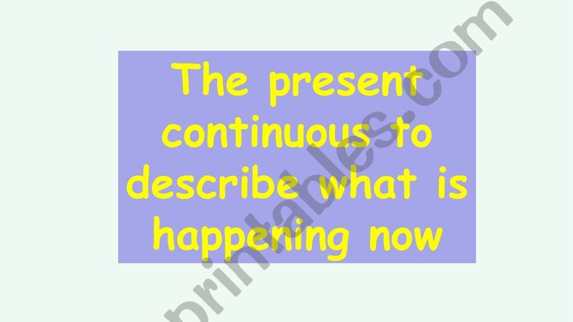 Present continuous practise with pictures 1