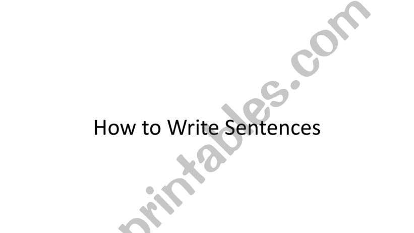 Sentence Structure powerpoint