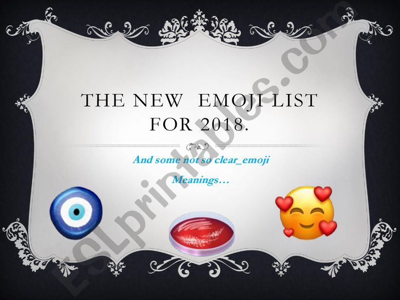 Emoji list for 2018 powerpoint