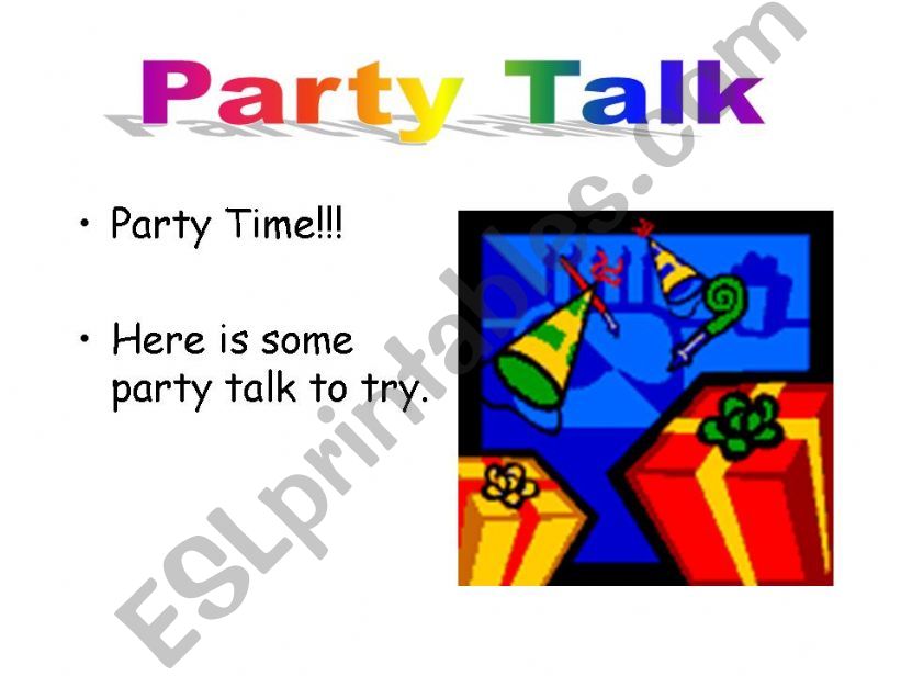 Party Conversation for Young Learners