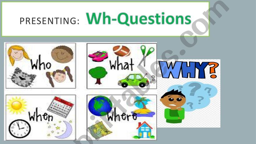 Presenting: Wh-questions powerpoint