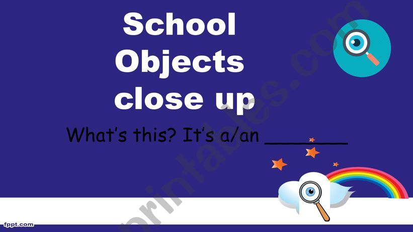 School Objects Guessing game powerpoint