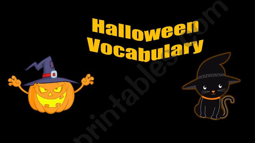 Halloween Vocabulary  powerpoint
