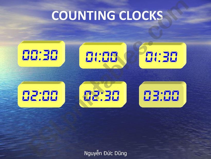 Counting clocks for games and activities!