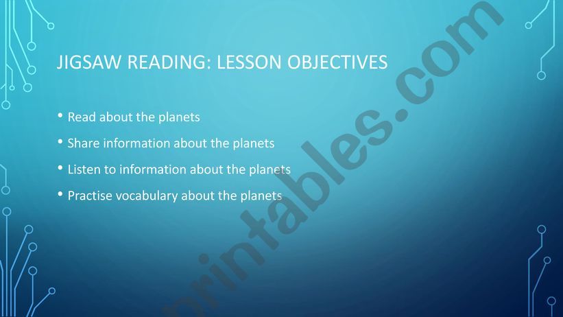 The Planets Jigsaw Reading powerpoint