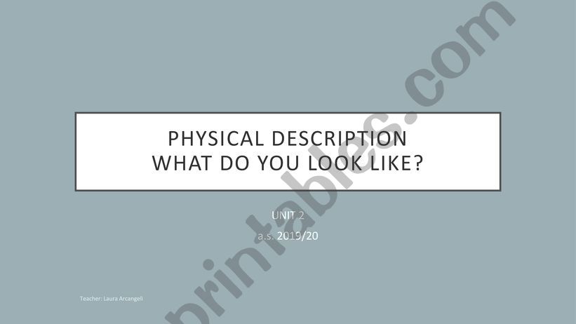 PHYSICAL DESCRIPTION powerpoint