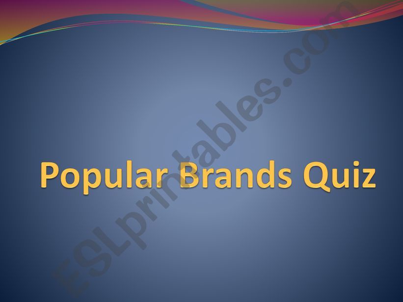 Popular Brand Quiz powerpoint