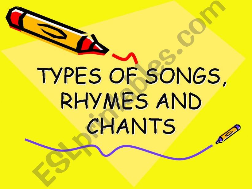 types of rhymes  powerpoint