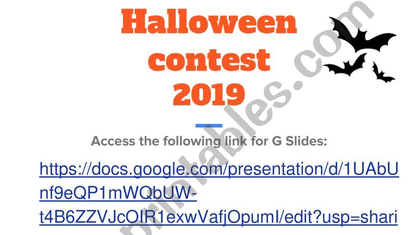Halloween contest 2019 powerpoint