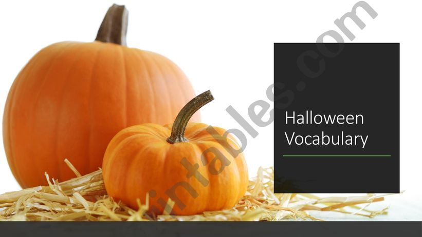 Halloween Vocabulary powerpoint