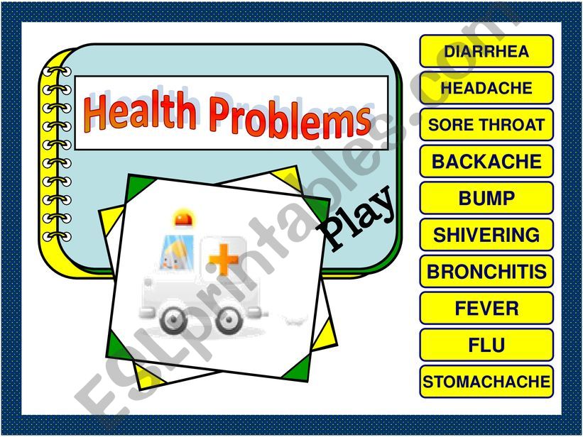 health problems, diseases and  symptoms game
