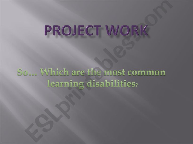 Learning disability 2 powerpoint