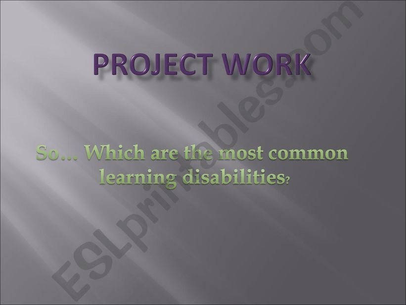 Learning disability 2 powerpoint