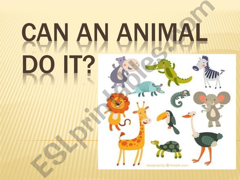Can an animal do it? powerpoint