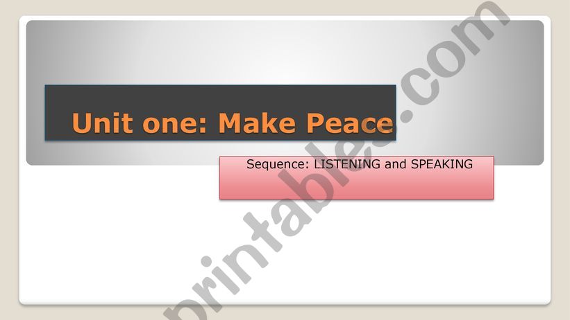 Listening and speaking powerpoint