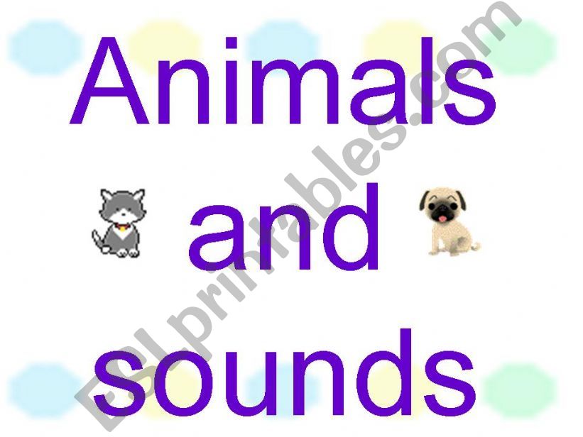 Animals  and sounds powerpoint