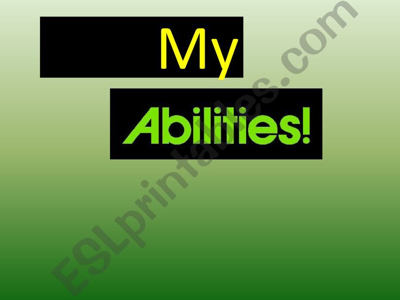Can/ability Flashcards powerpoint