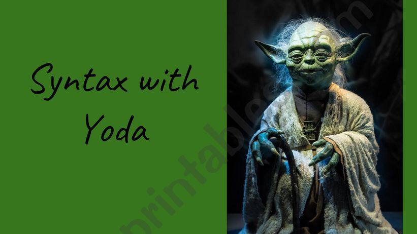 Word Order Syntax with Yoda Game