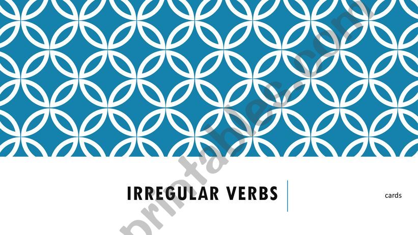 10 the most important irregular verbs