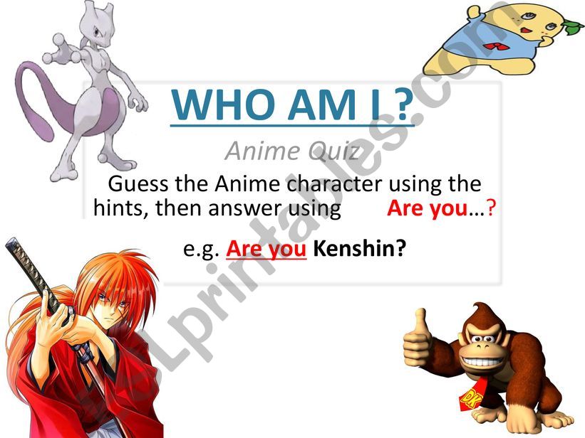 Who am I - Are you - anime quiz