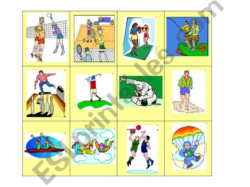 MEMORY GAME SPORTS PART 1 powerpoint