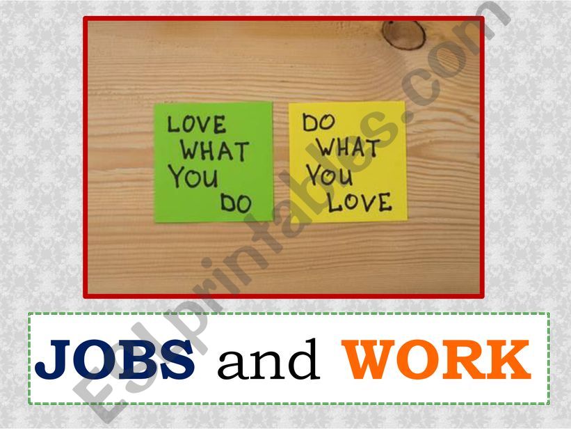 Types of jobs and job description