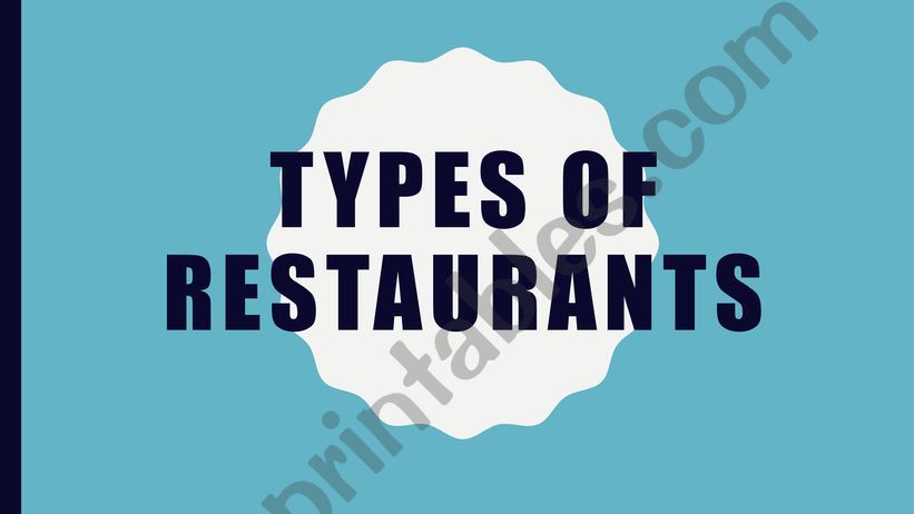 Types of Restaurants powerpoint