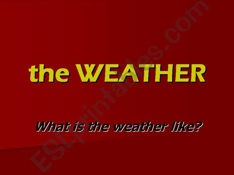 the weather powerpoint