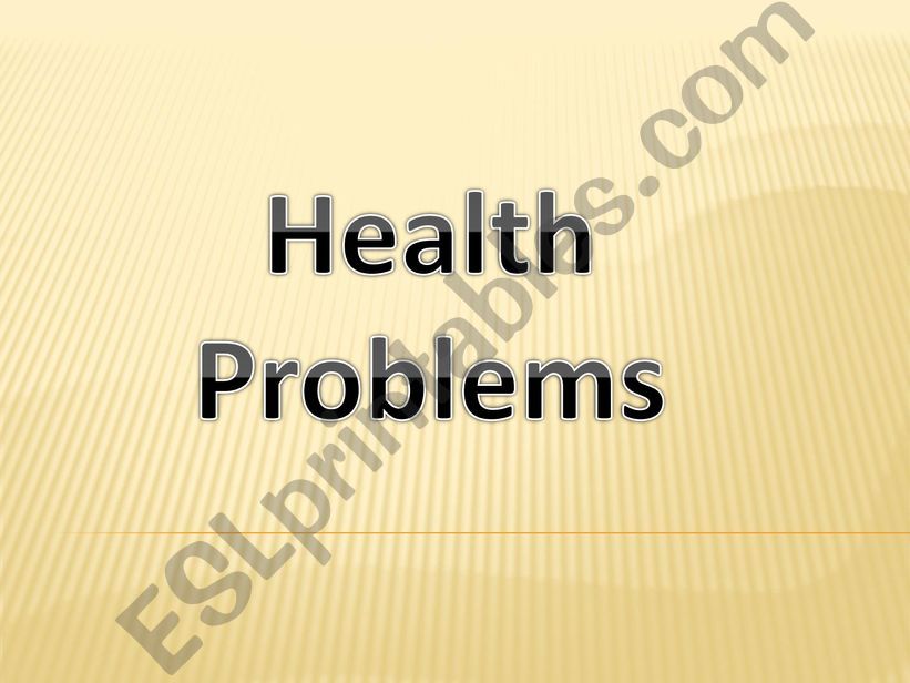 Health problems powerpoint