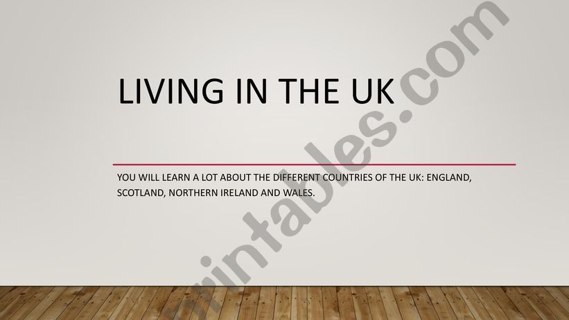 Life in the UK  powerpoint