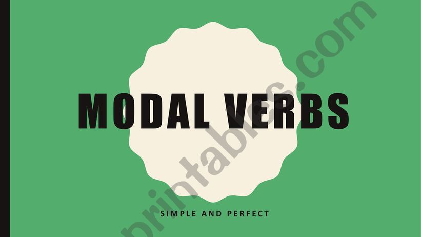 MODAL VERBS powerpoint