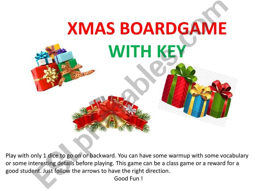 CHRISTMAS BOARDGAME 2019. powerpoint