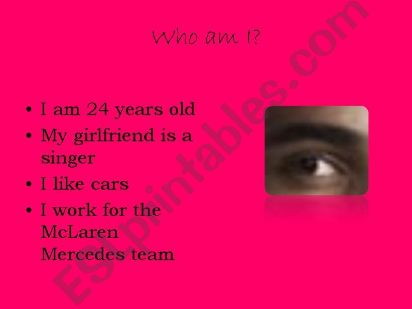 Who am I? powerpoint