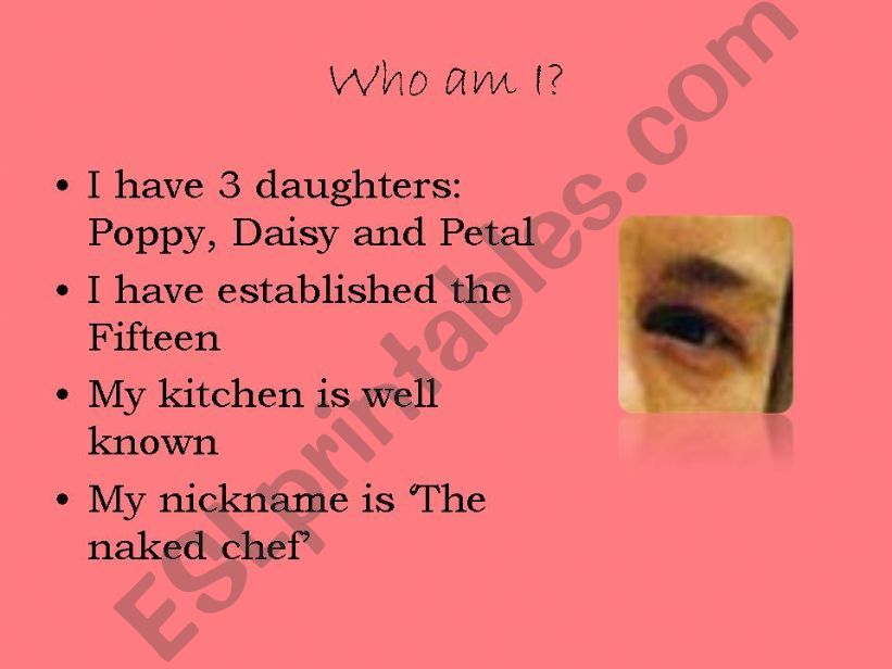 Who am I? powerpoint
