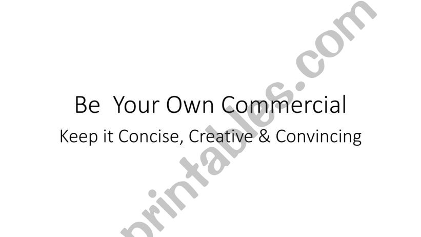 Create Your Own Commercial powerpoint