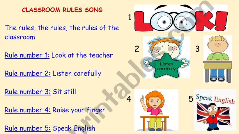 Classroom Rules powerpoint