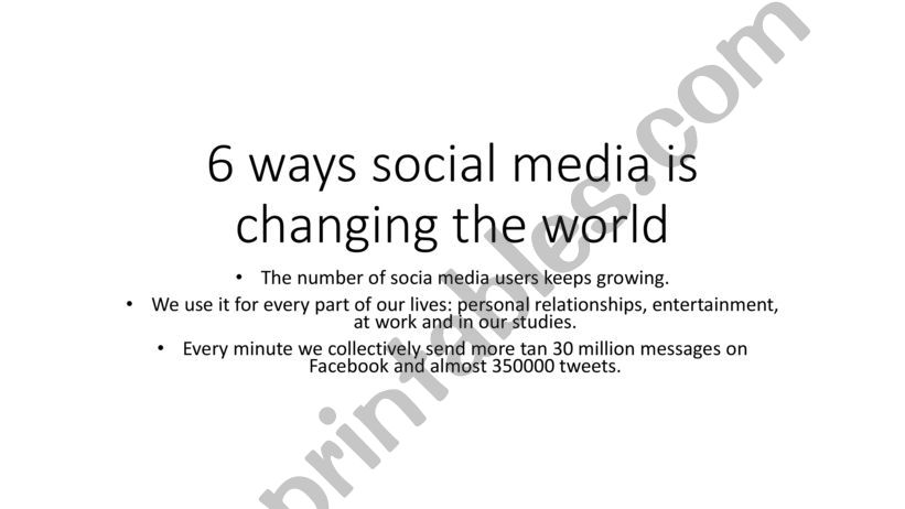 changes in society by social media