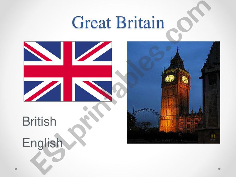 Countries and Nationalities powerpoint