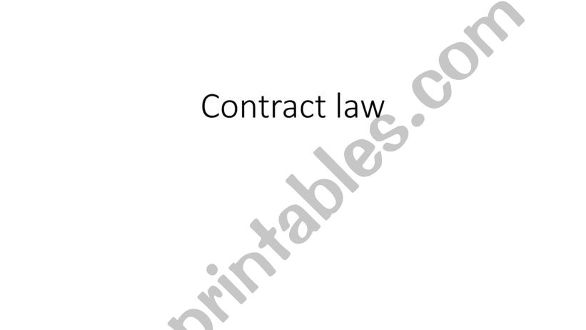 Contract law powerpoint