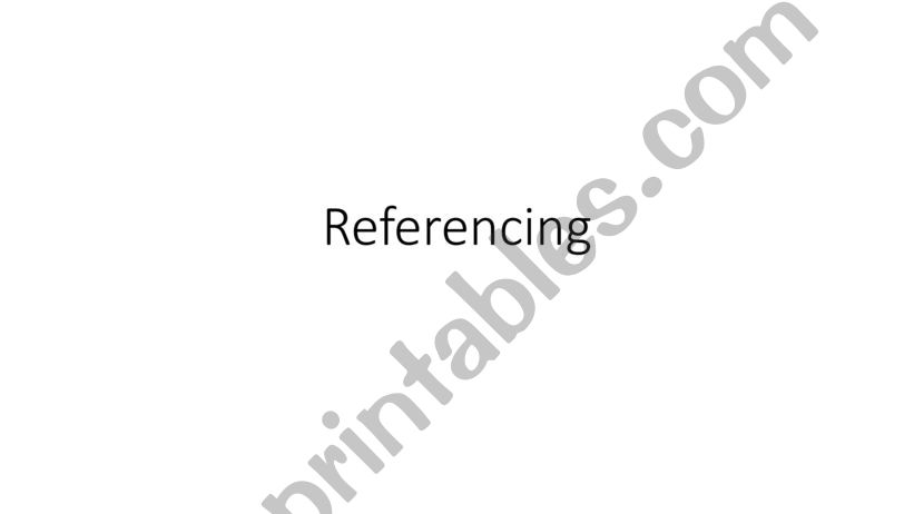 referencing practice powerpoint